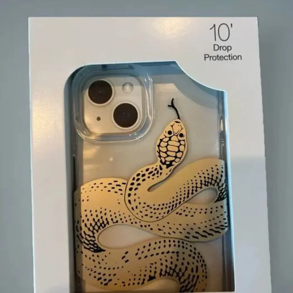 onn iPhone 16e/15/14/13 Phone Case, Iridescent Drop Protection Case, Snake Logo